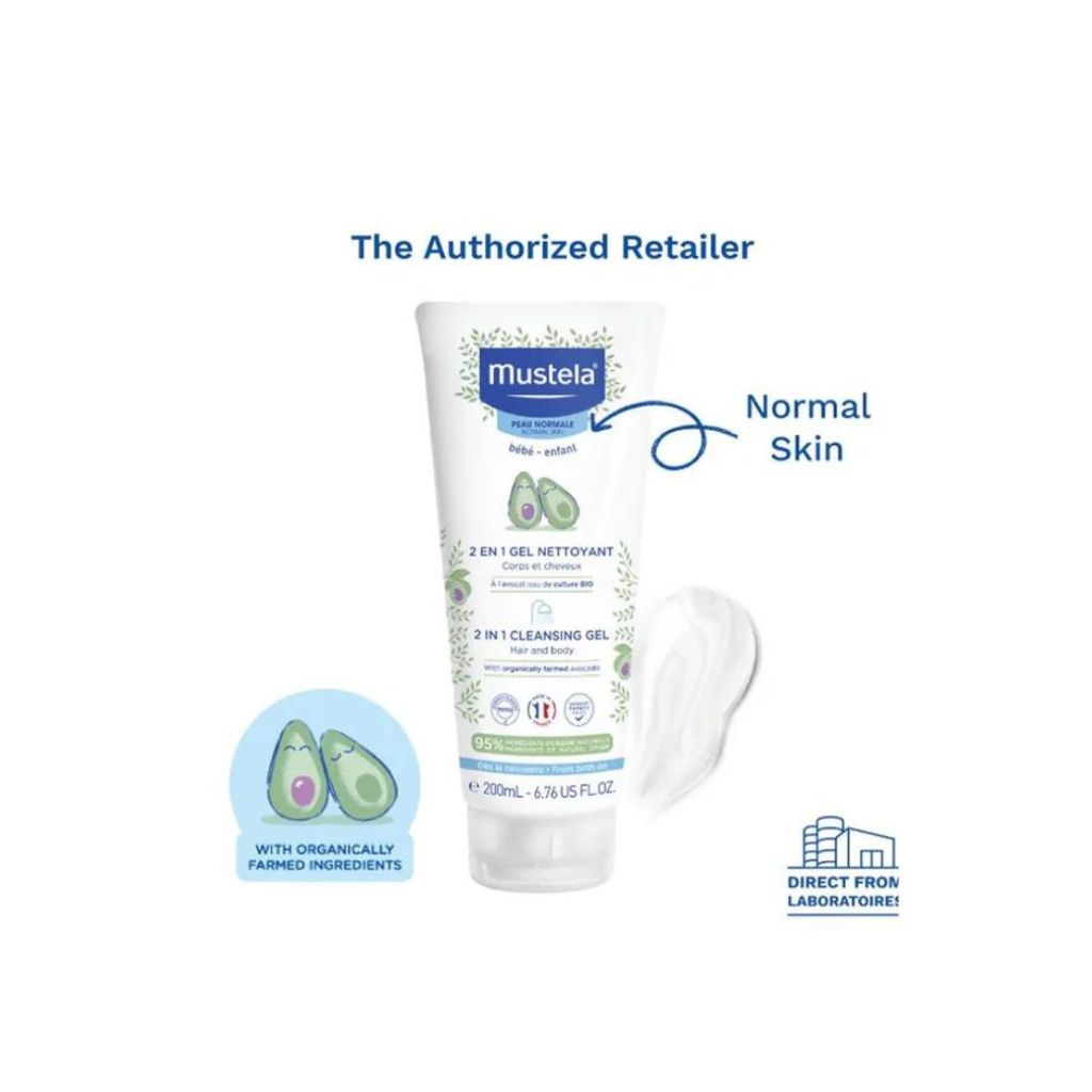 Mustela 2 in 1 Cleansing Gel Hair & Body 200ml