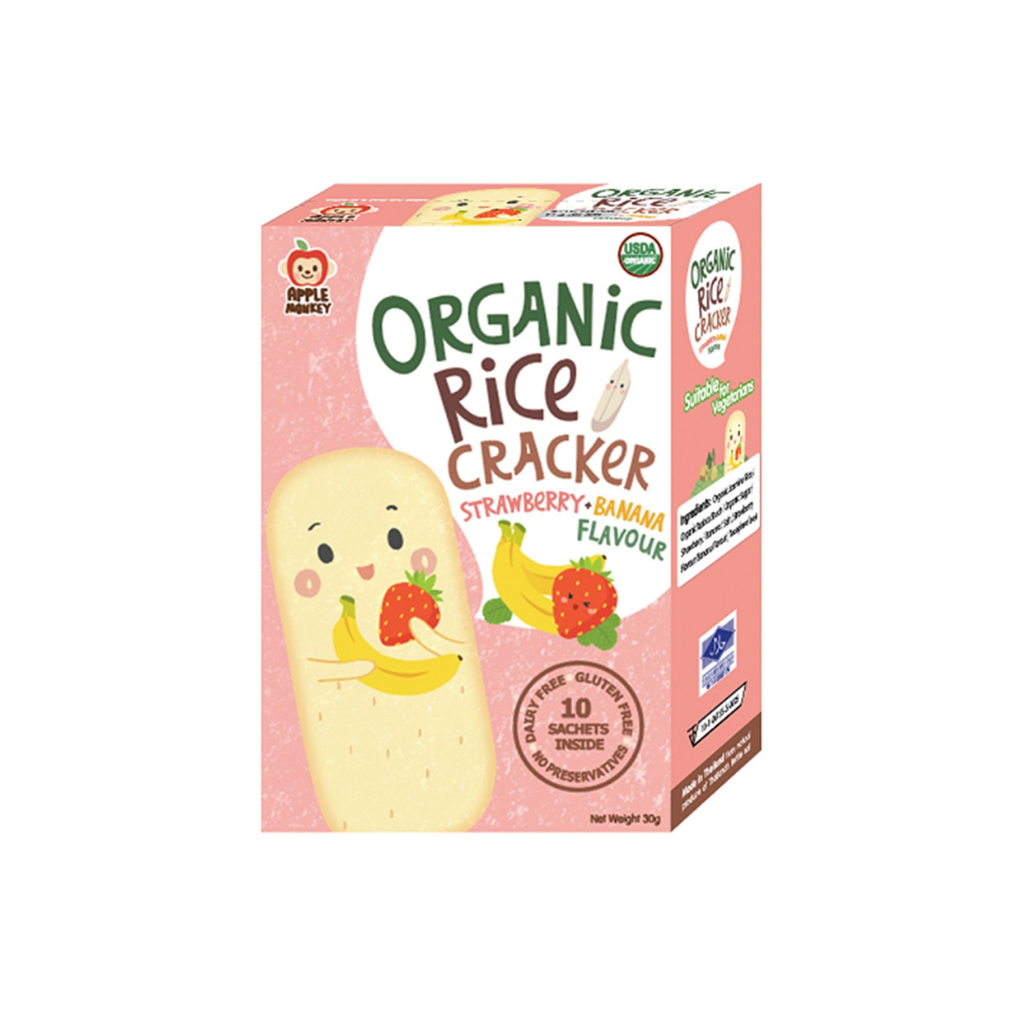 Apple Monkey Rice Cracker with DHA