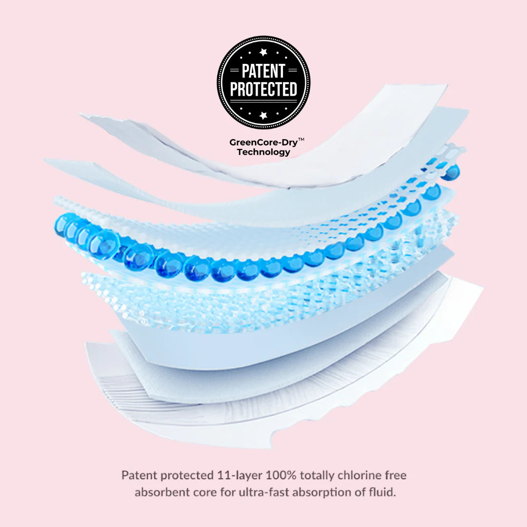 Applecrumby® Airplus Overnight Tape Night Diapers (Mega)