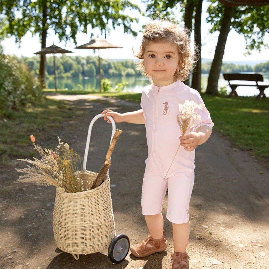 Lassig Short Sleeve Sunsuit - Seahorse Light Pink