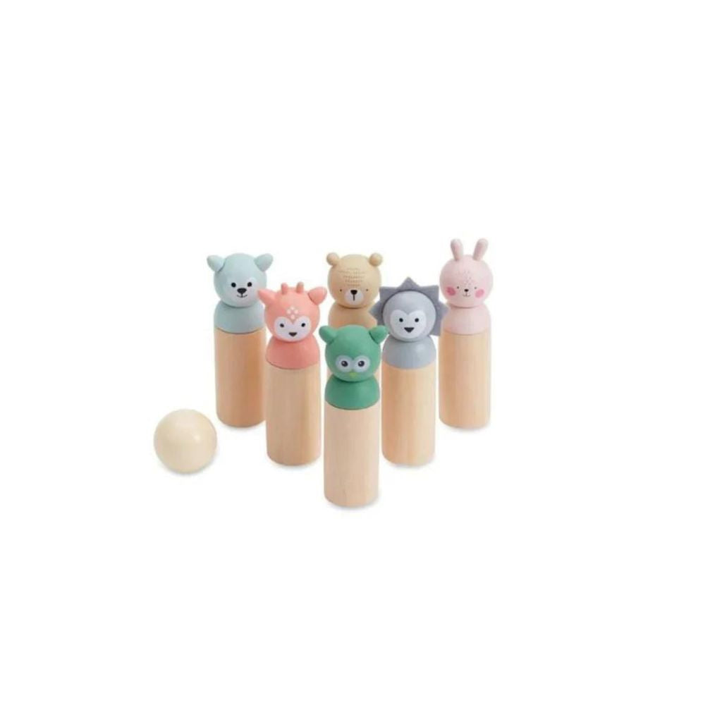 Bubble Wooden Animal Bowling Set