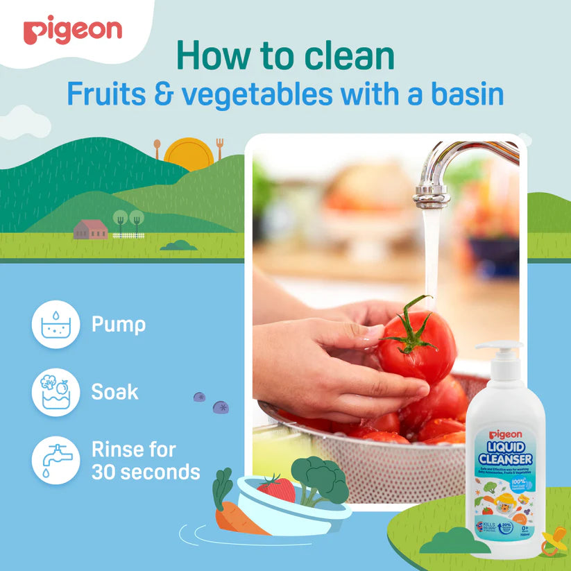 Pigeon Liquid Cleanser Bundle [700ml (Foam) + 650ml (Refill)]