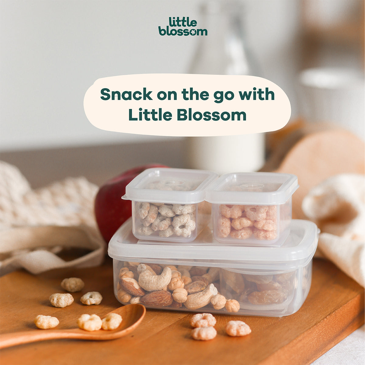 Litttle Blossom Organic Brown Rice Puffs | Strawberry