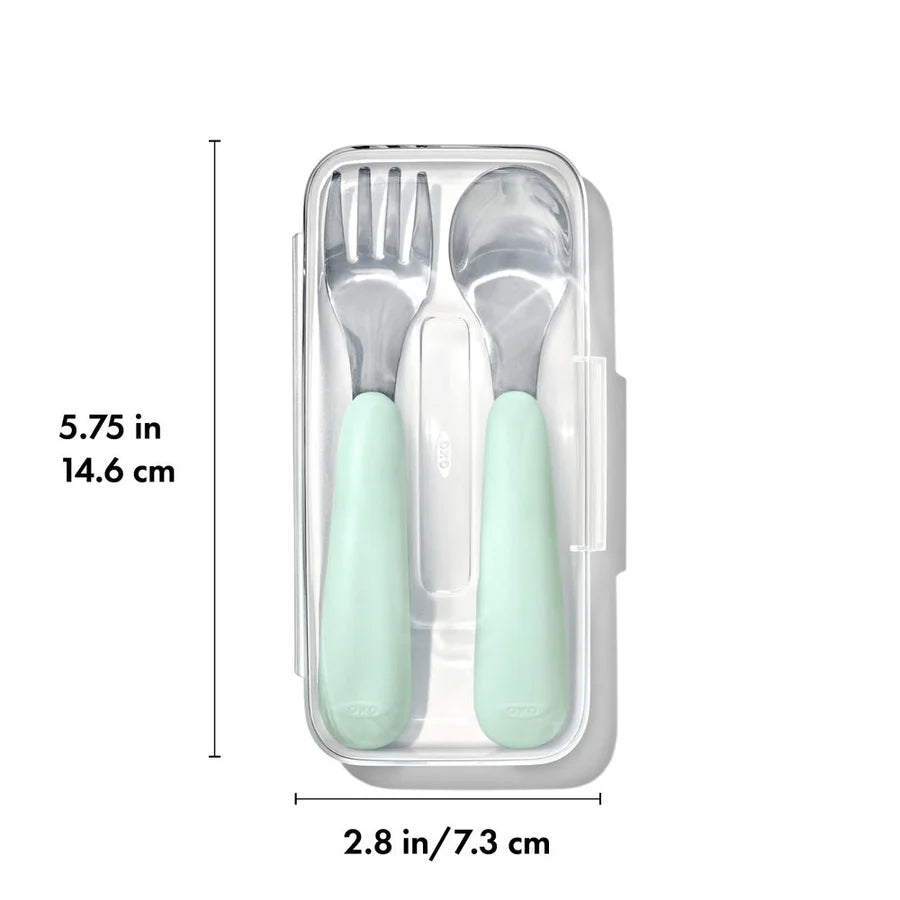 Oxo Tot On-The-Go Fork And Spoon Set