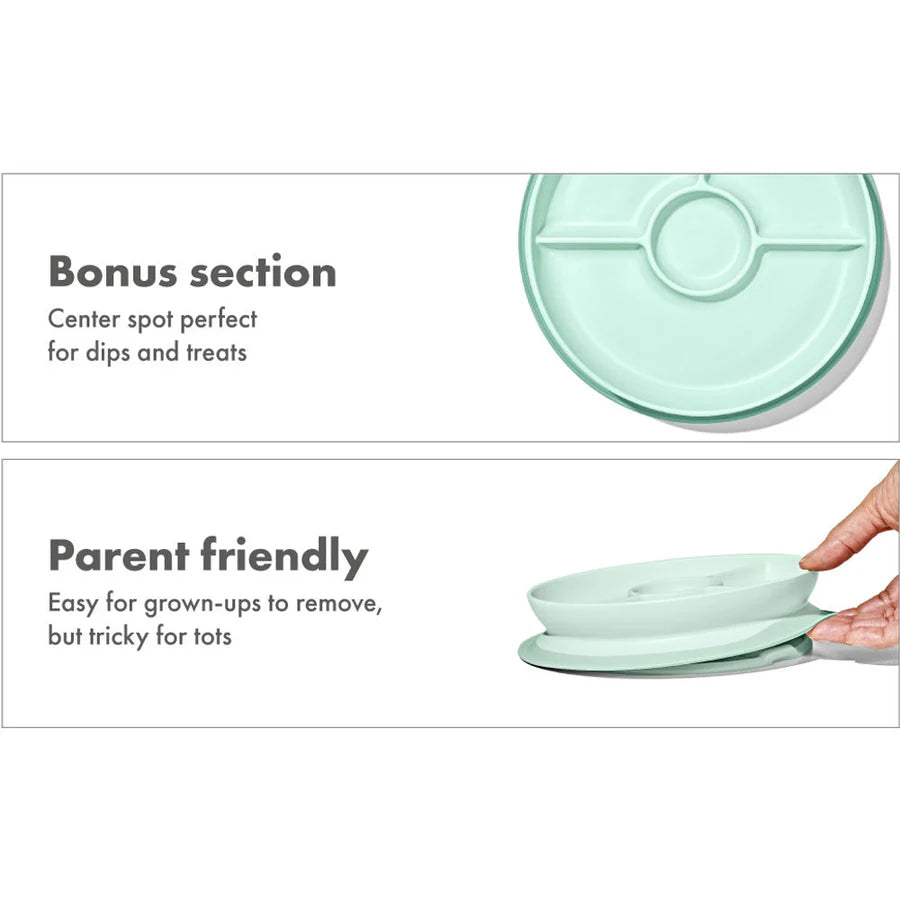 OXO Tot Stick & Stay Suction Divided Plate