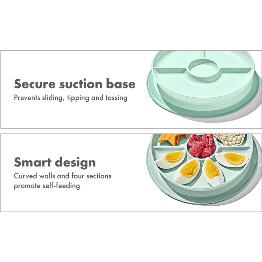 OXO Tot Stick & Stay Suction Divided Plate