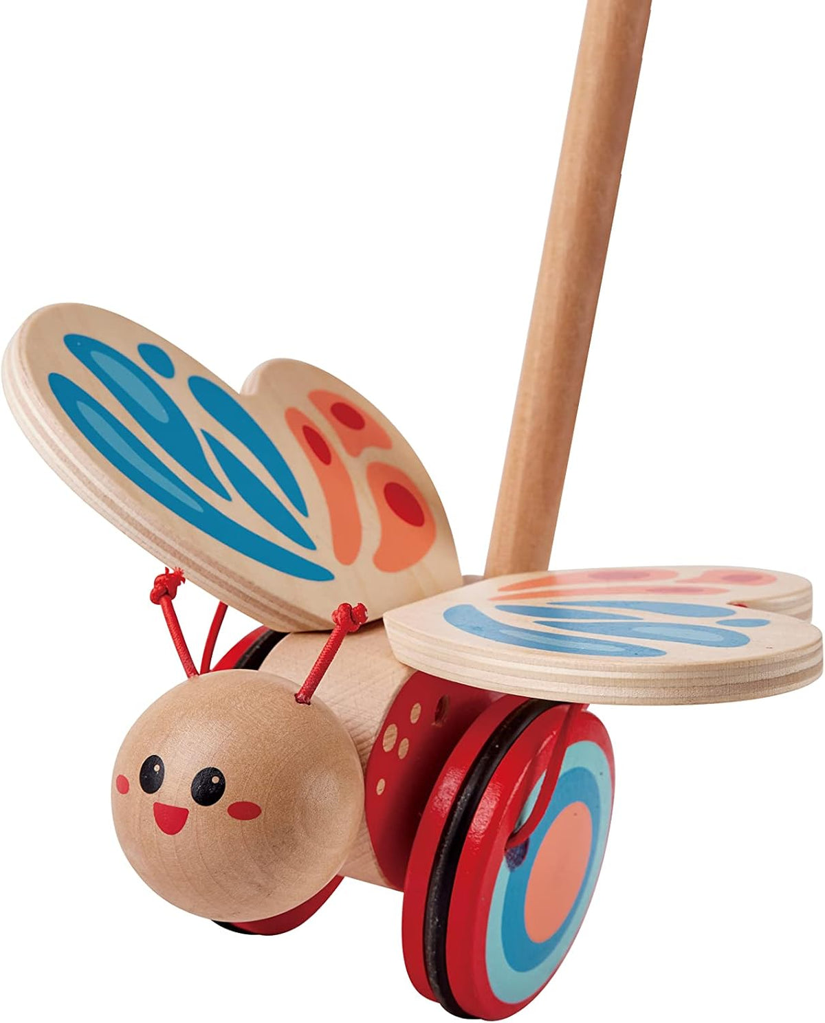 Hape Butterfly Push Pull Wooden Toy