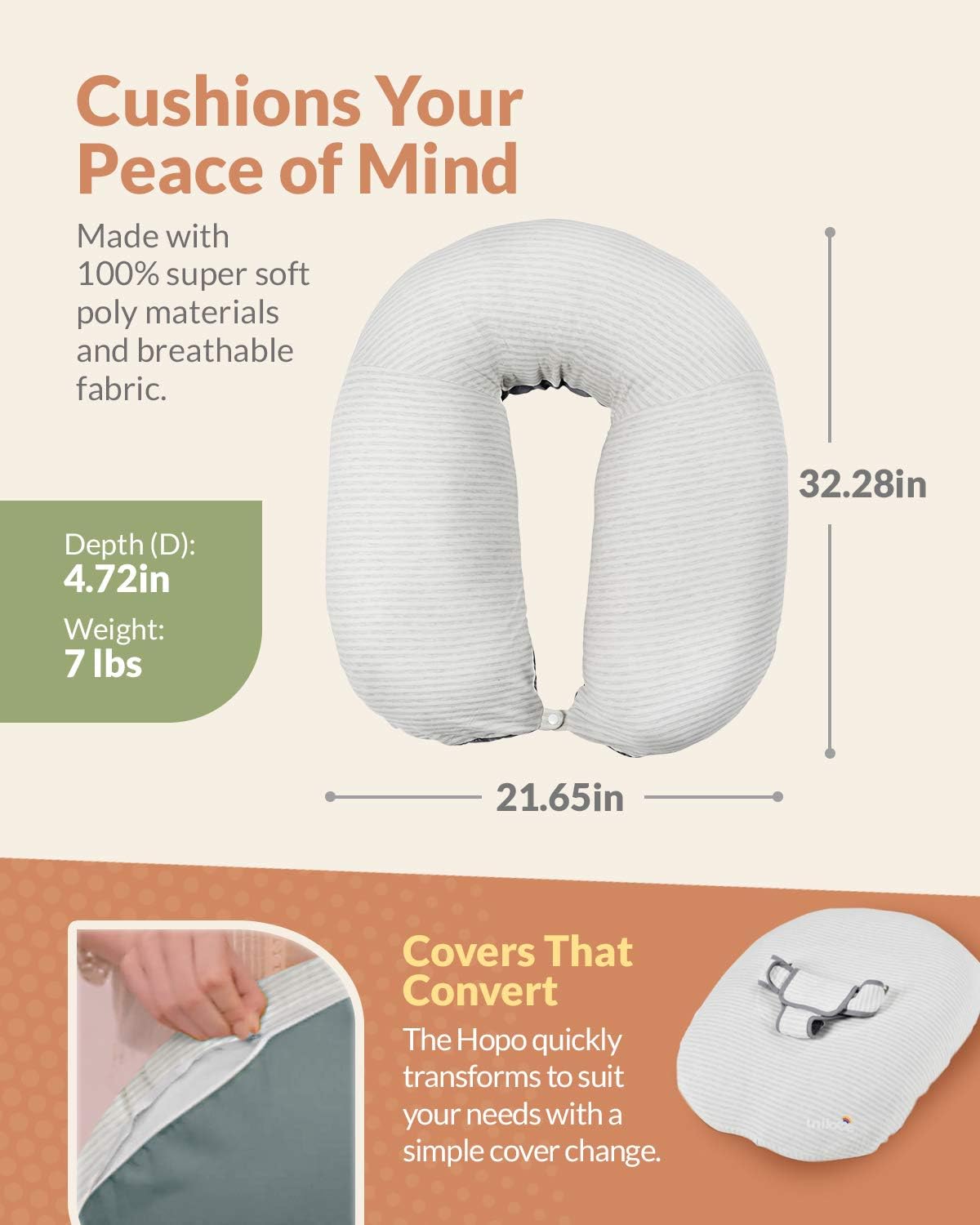 Unilove 8-in-1 Hopo Pregnancy Pillow