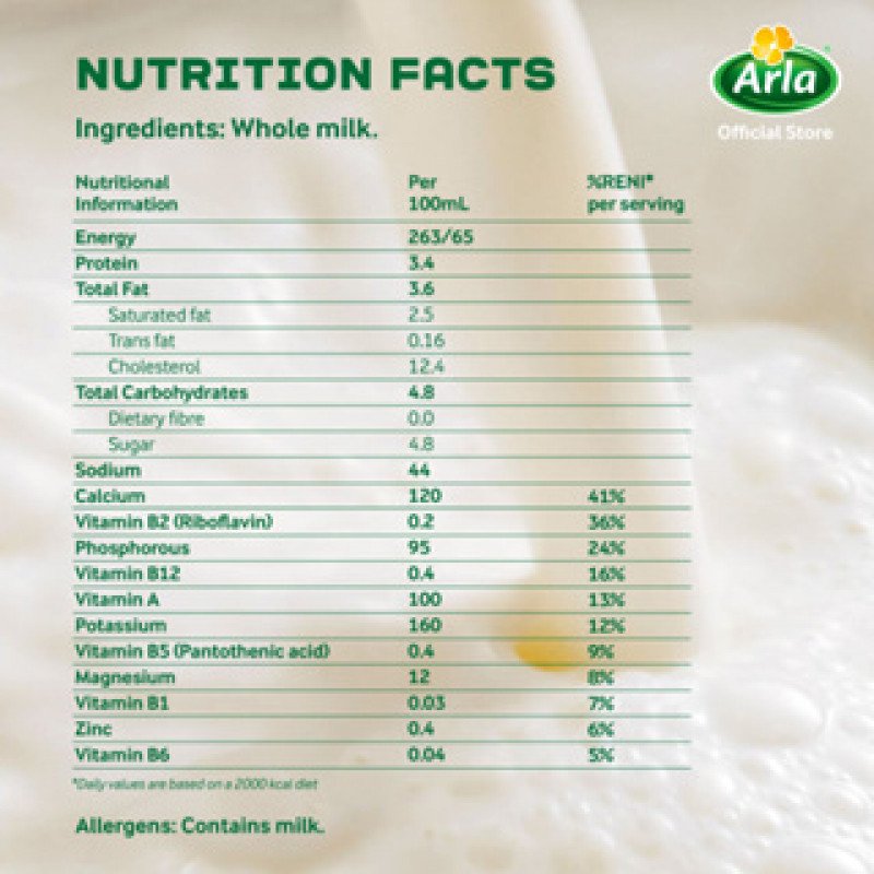 Arla Organic UHT Full Cream Milk (12x200ml)