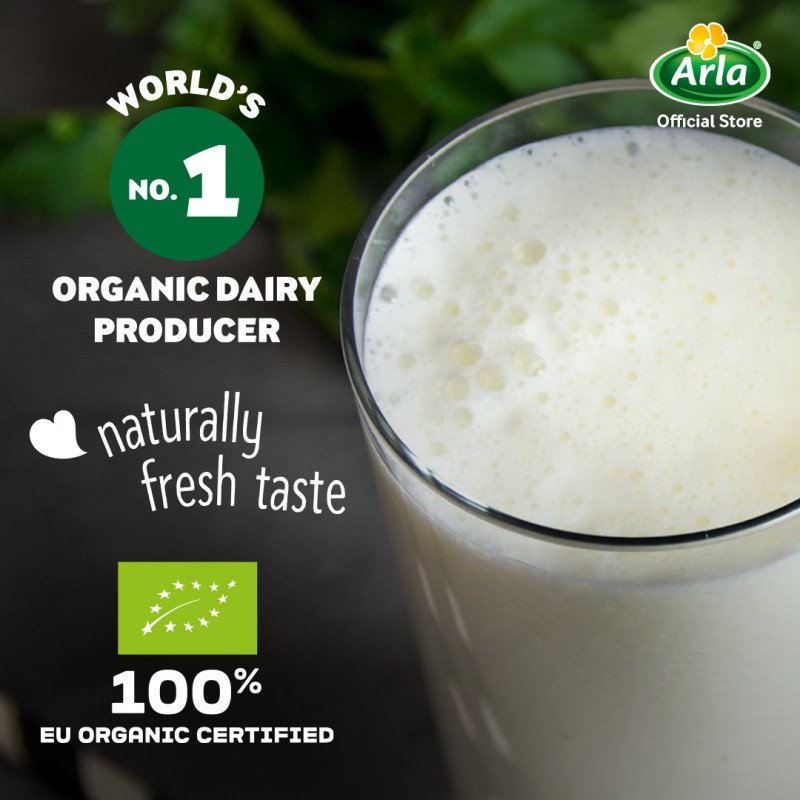 Arla Organic UHT Full Cream Milk (12x200ml)