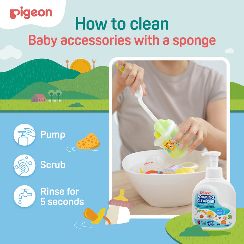 Pigeon Liquid Cleanser Bundle [700ml (Foam) + 650ml (Refill)]