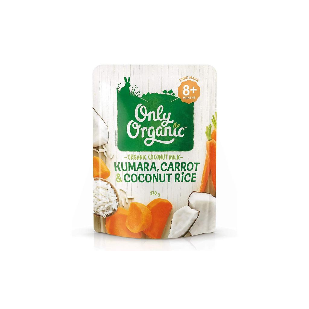 Only Organic Kumara, Carrot & Coconut Rice Savoury Meal