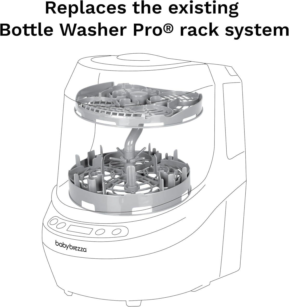 Baby Brezza Breast Pump Rack for Bottle Washer Pro