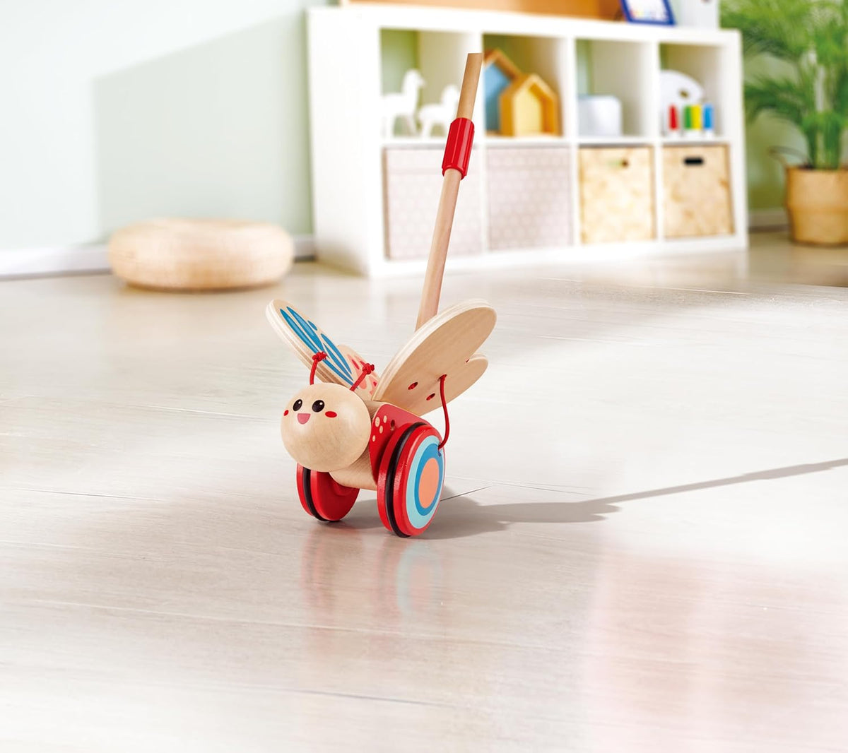 Hape Butterfly Push Pull Wooden Toy