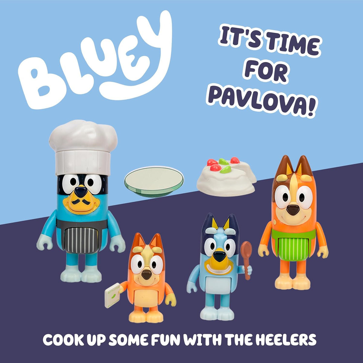 Bluey Let's Play Chef 4-Pack Toy Figure Playset