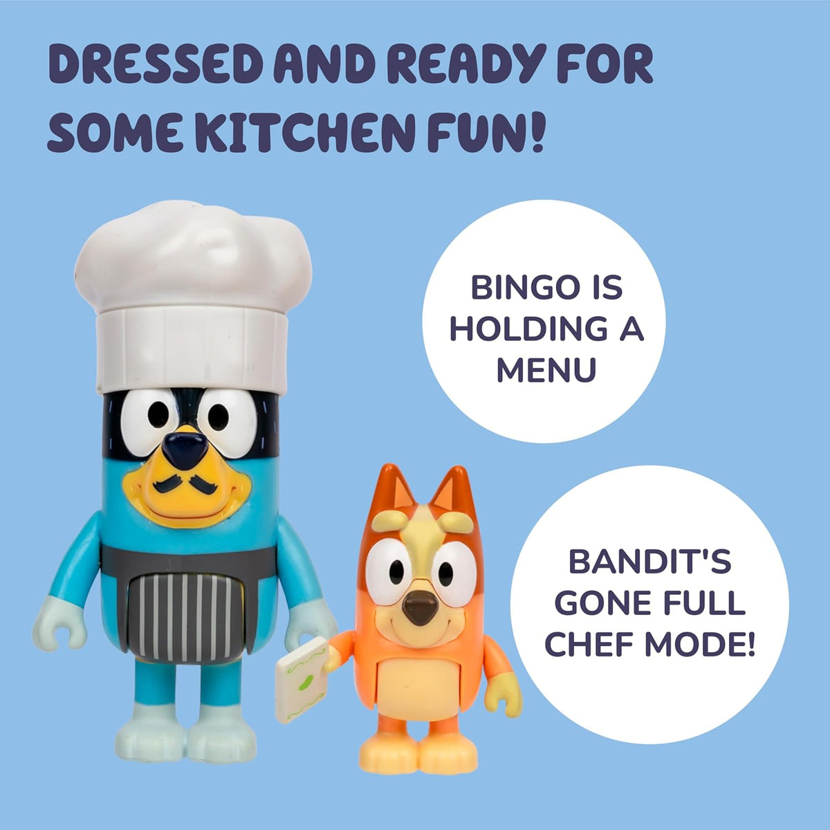 Bluey Let's Play Chef 4-Pack Toy Figure Playset