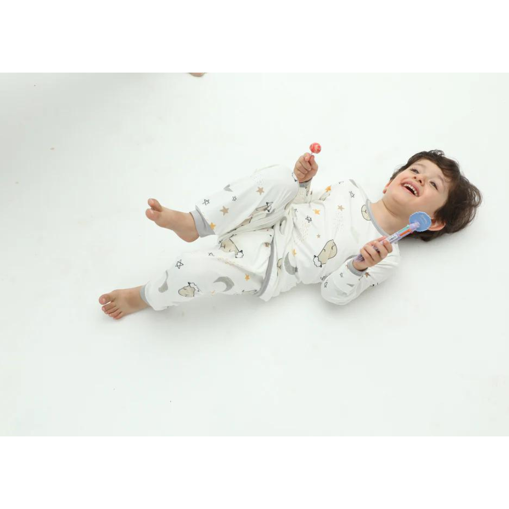 Baa Baa Sheepz Pyjamas Set Goodnight Baa Baa Kids - White