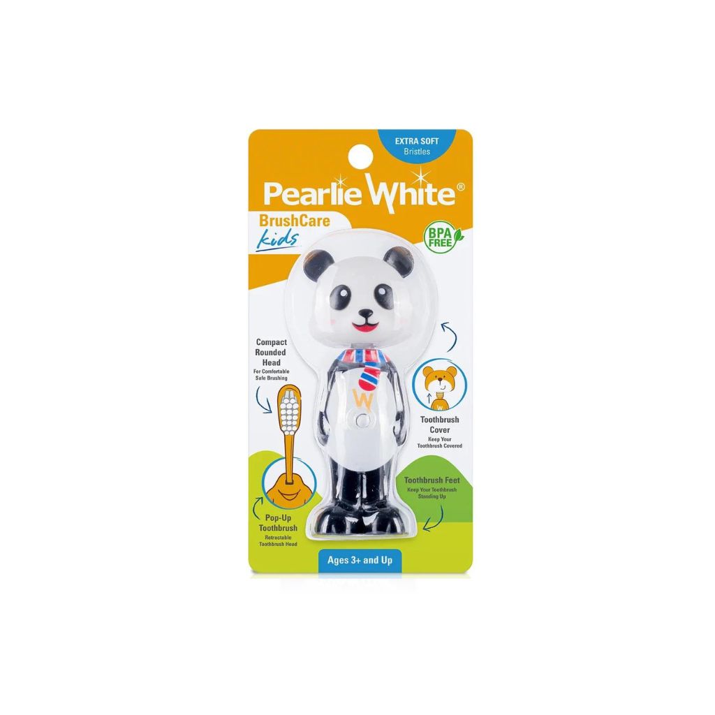 Pearlie White BrushCare Kids Pop-Up Extra Soft Toothbrush - Panda Design