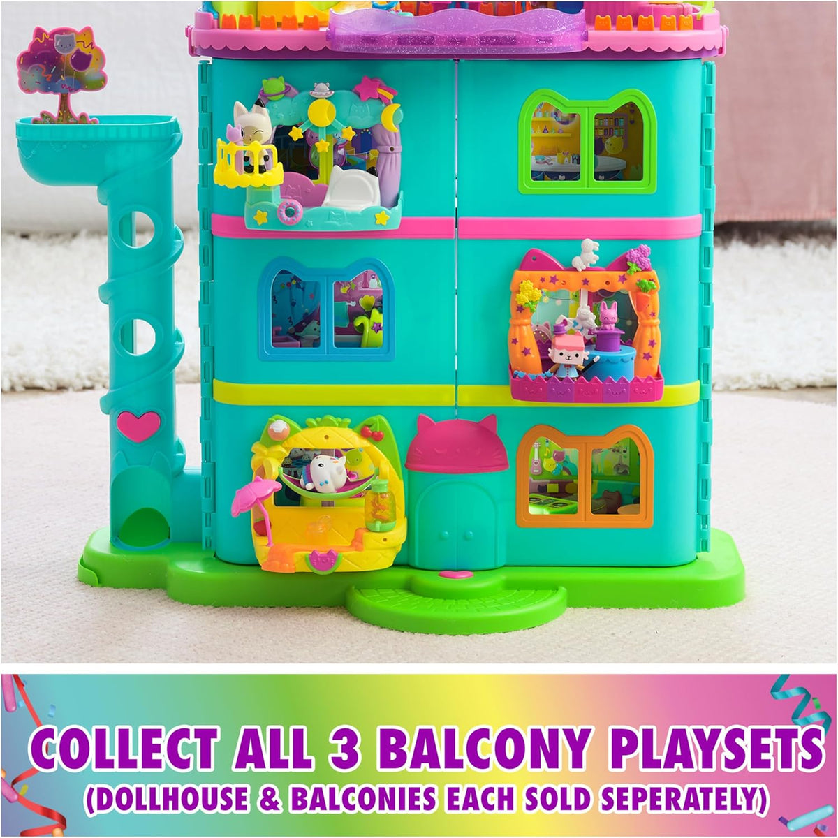 Gabby's Dollhouse Pandy Paws Dreamy Balcony Playset