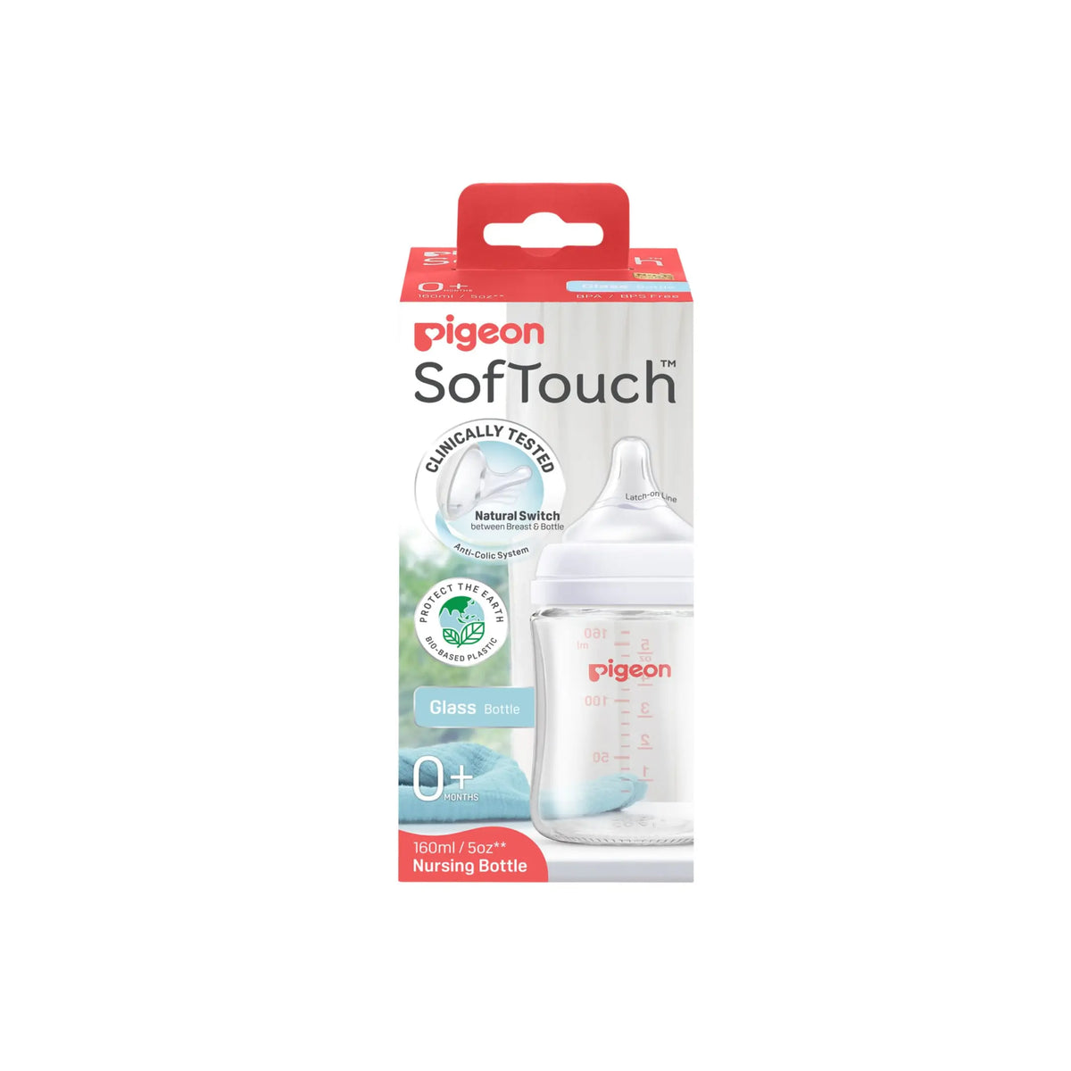 Pigeon SofTouch™ BPP Nursing Bottle Glass (Logo)