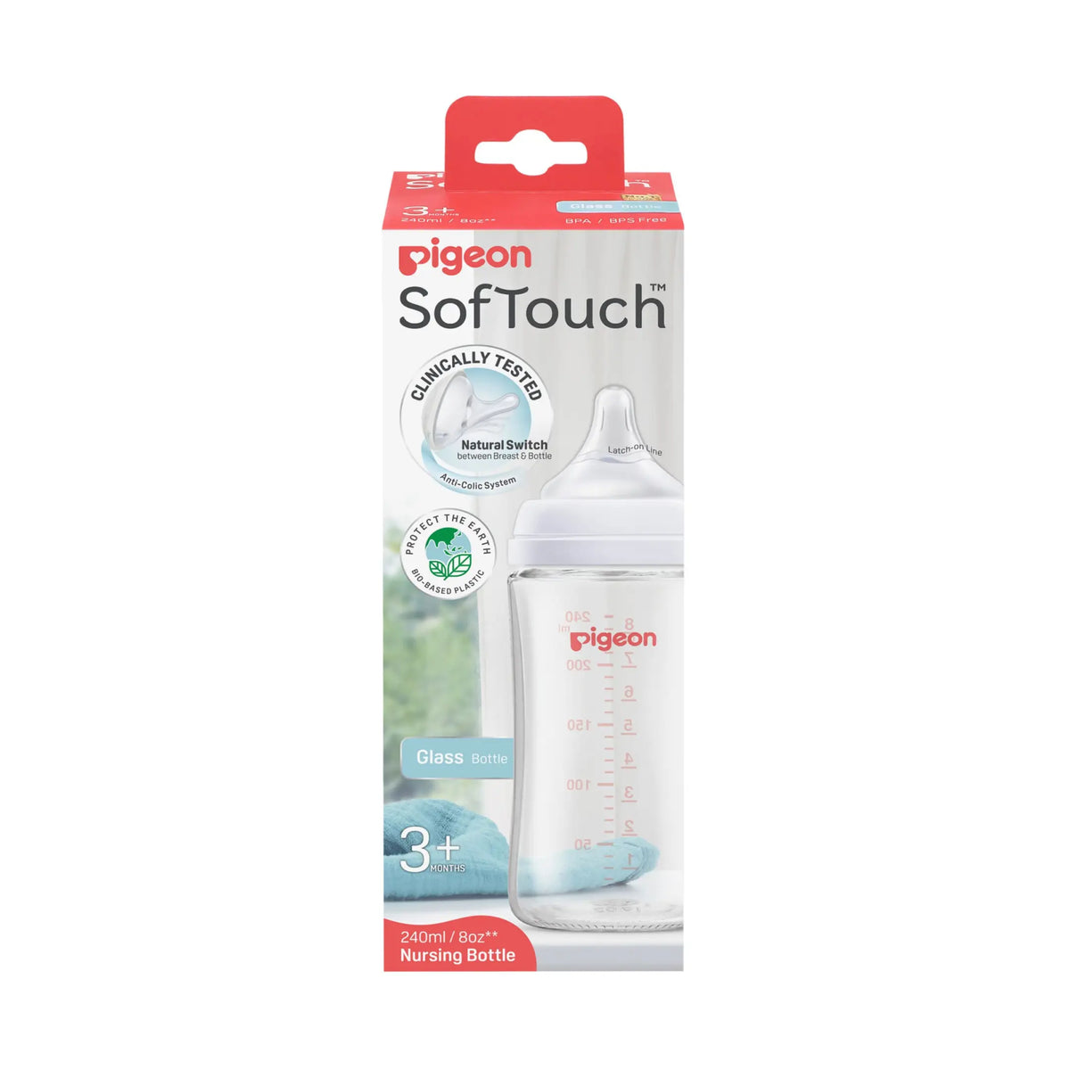 Pigeon SofTouch™ BPP Nursing Bottle Glass (Logo)