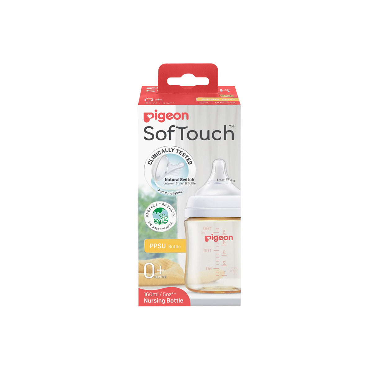 Pigeon SofTouch™ BPP Nursing Bottle PPSU (Logo)