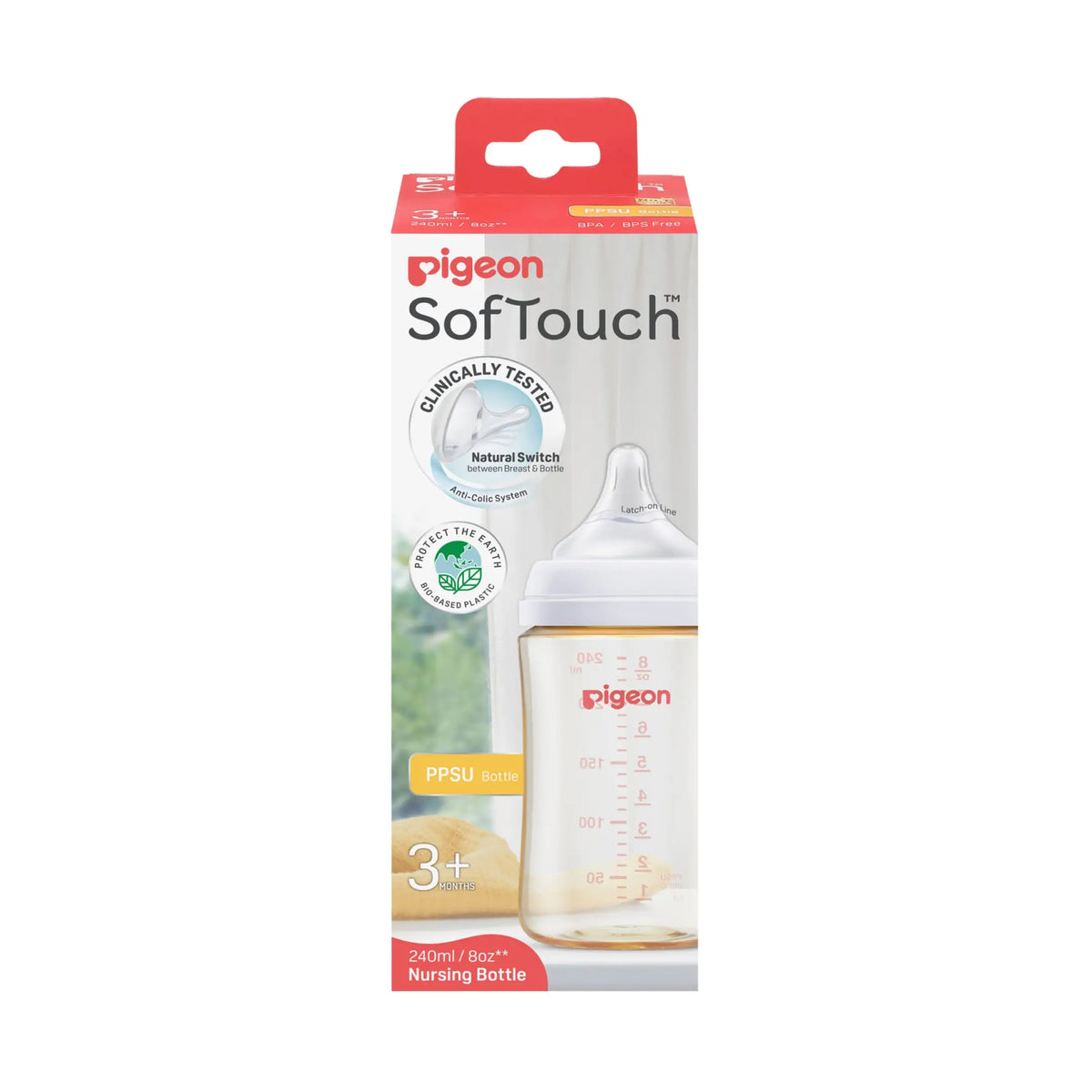 Pigeon SofTouch™ BPP Nursing Bottle PPSU (Logo)