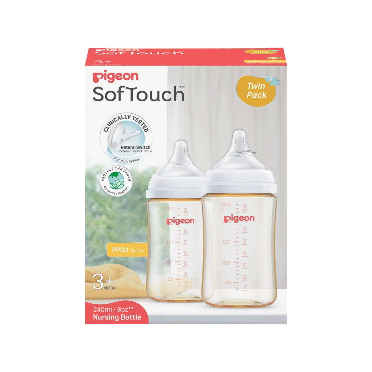 Pigeon SofTouch™ BPP Nursing Bottle PPSU (Logo Twin Pack)