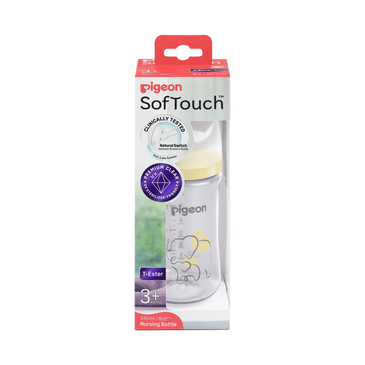 Pigeon SofTouch™ BPP Nursing Bottle T-Ester 240ml (Elephant)