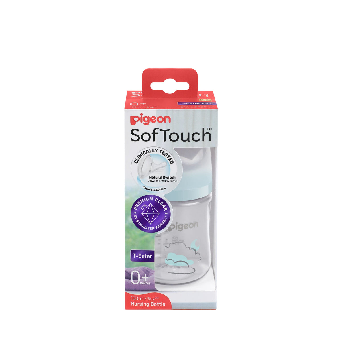 Pigeon SofTouch™ BPP Nursing Bottle T-Ester 160ml (Cloud)