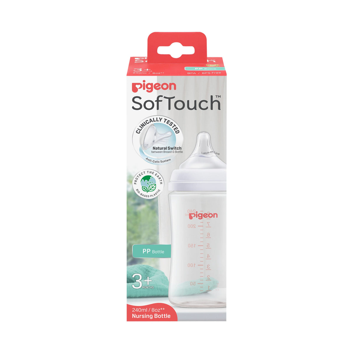 Pigeon SofTouch™ BPP Nursing Bottle PP (Logo)