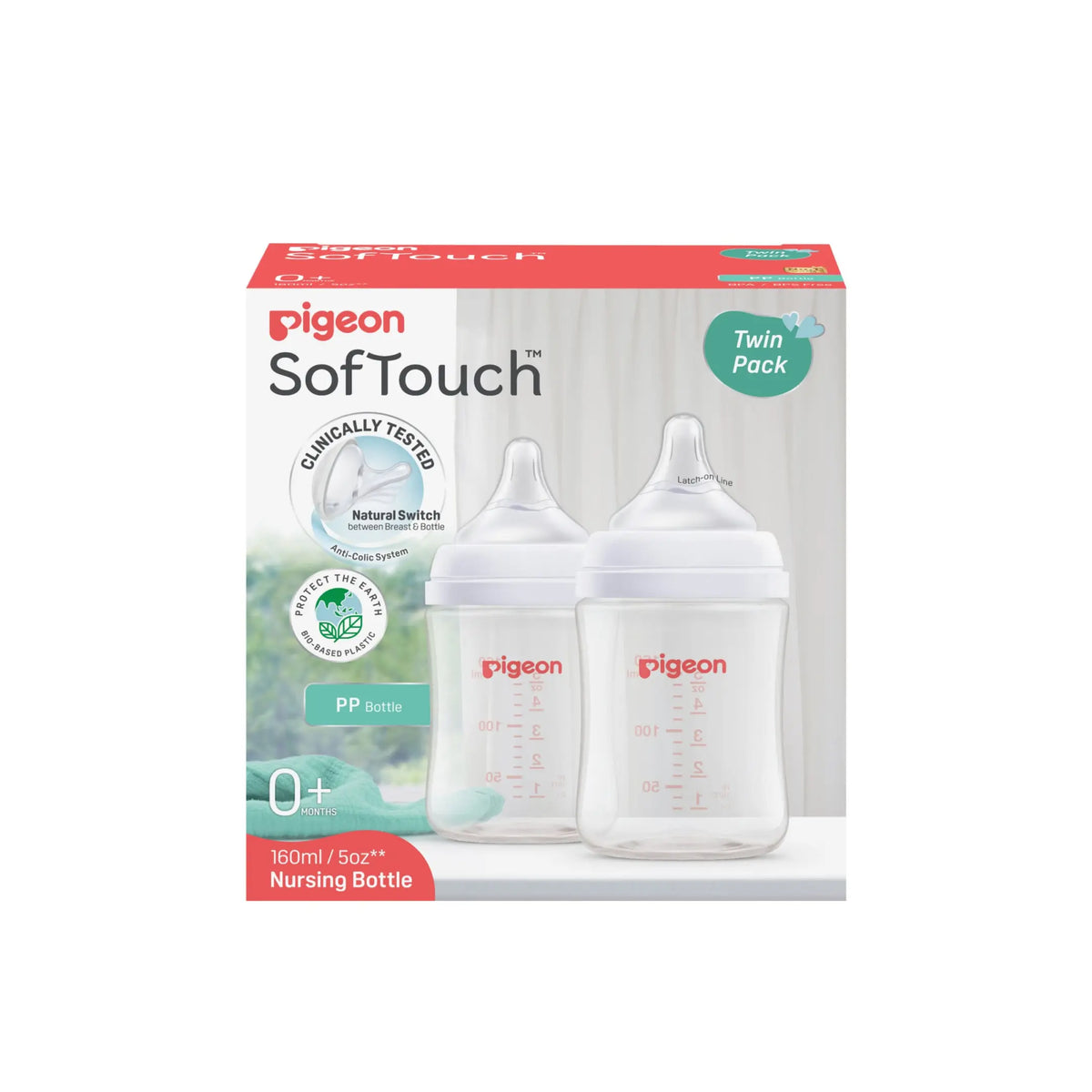 Pigeon SofTouch™ BPP Nursing Bottle PP (Logo Twin Pack)