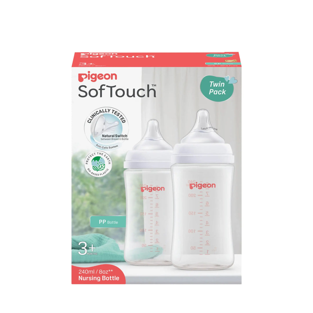 Pigeon SofTouch™ BPP Nursing Bottle PP (Logo Twin Pack)