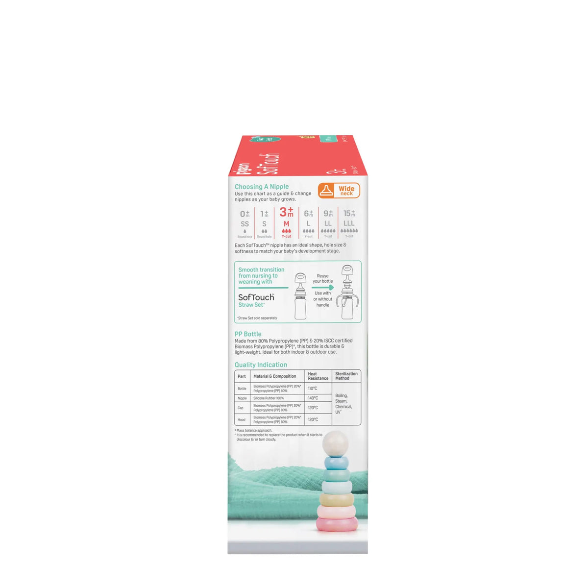 Pigeon SofTouch™ BPP Nursing Bottle PP (Logo Twin Pack)