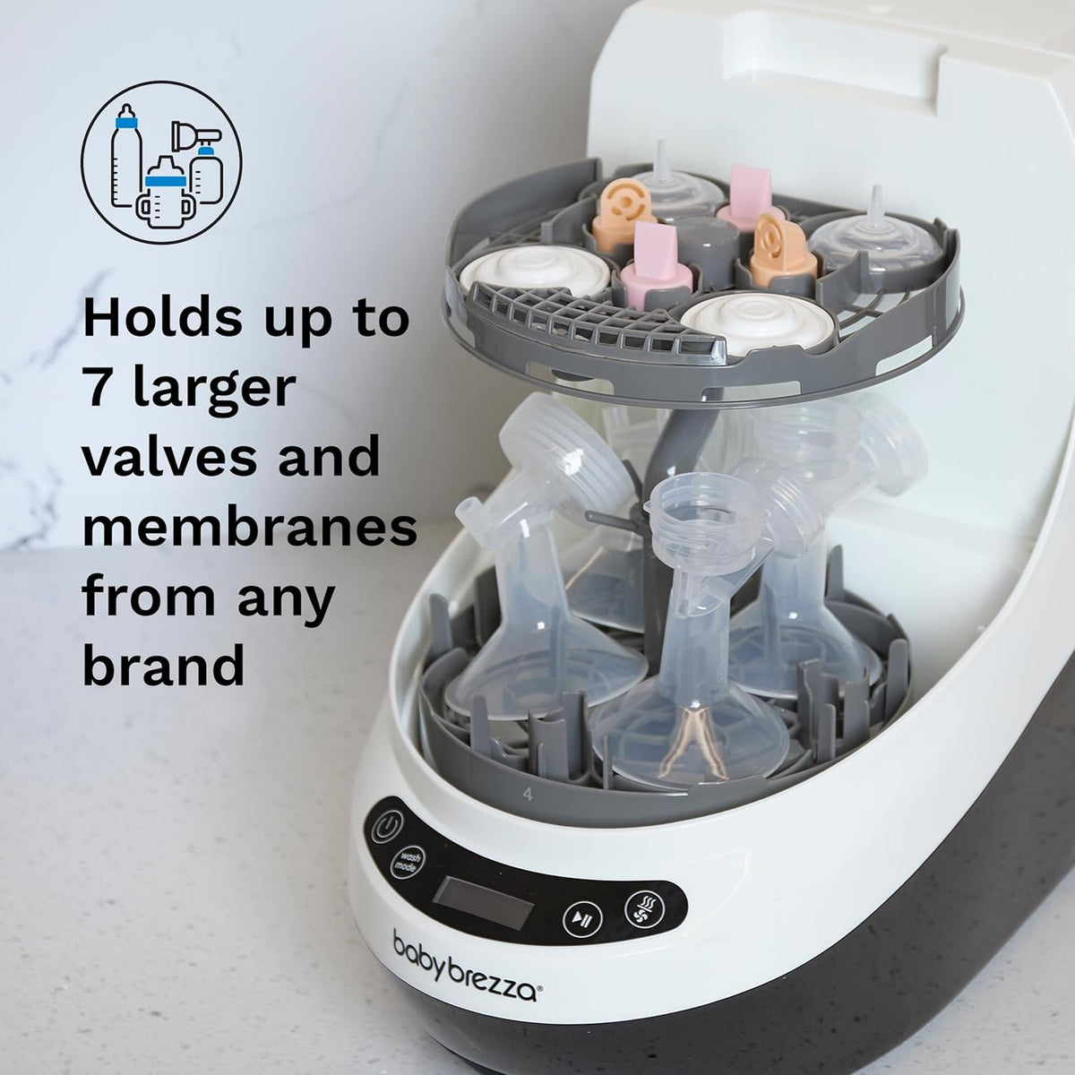 Baby Brezza Breast Pump Rack for Bottle Washer Pro
