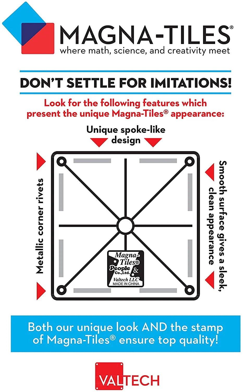 Magna-Tiles Clear Colors 100 Piece Set