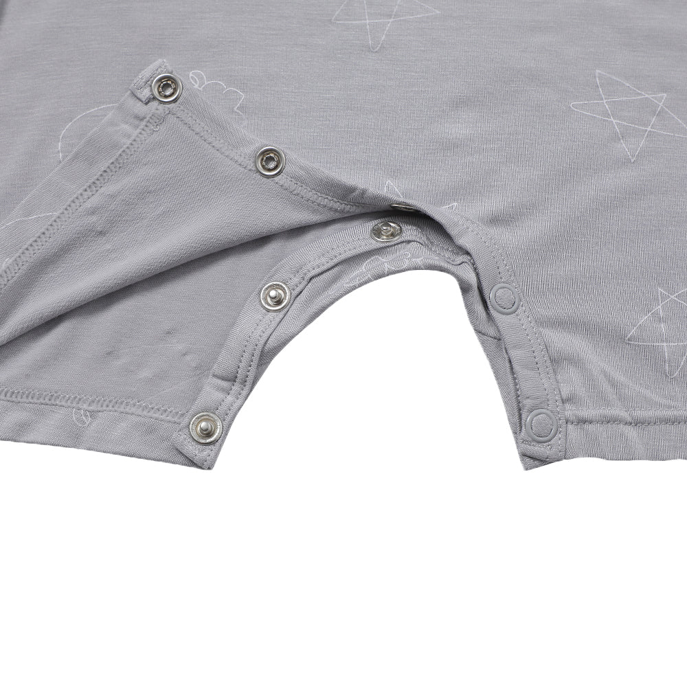 Baa Baa Sheepz Romper Short Sleeve Cute Big Star & Head - Grey