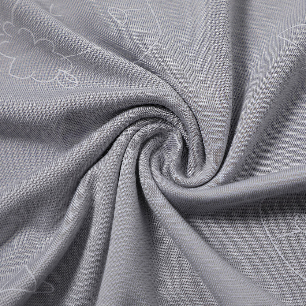 Baa Baa Sheepz Romper Short Sleeve Cute Big Star & Head - Grey