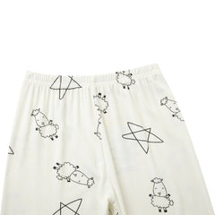 Baa Baa Sheepz Pyjamas Set Cute Big Star & Sheepz - White