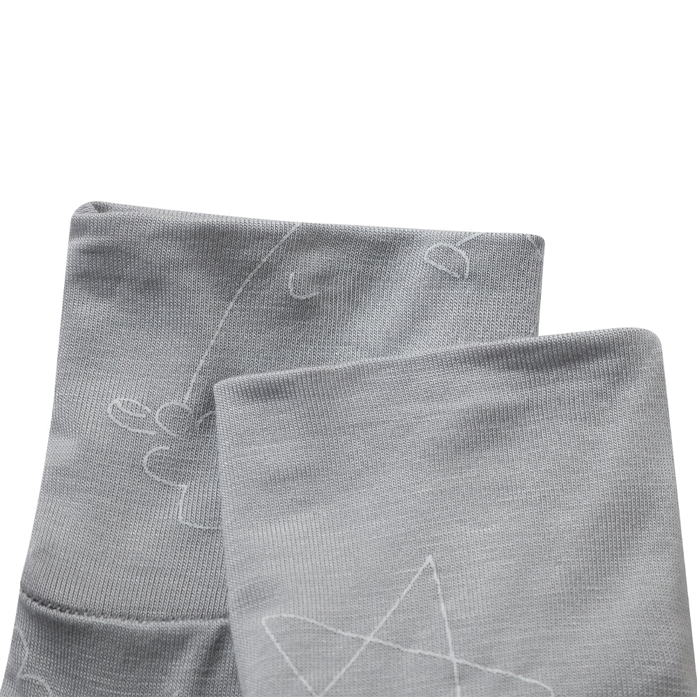 Baa Baa Sheepz Booties Cute Big Star & Head - Grey