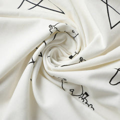Baa Baa Sheepz Mattress Sheet Cute Big Star & Sheepz White