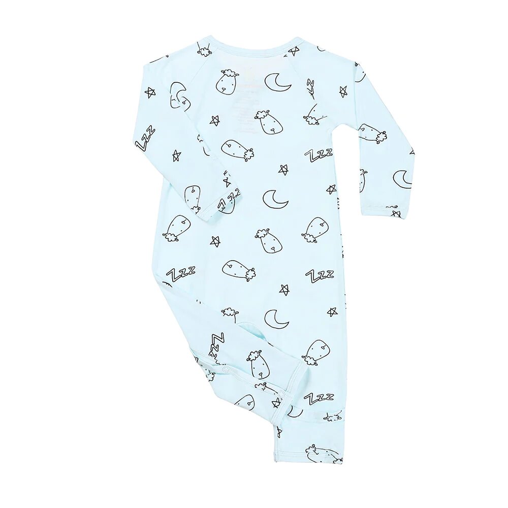 Baa Baa Sheepz Romper Side Snap Sweet Dreams Baa Baa - Blue