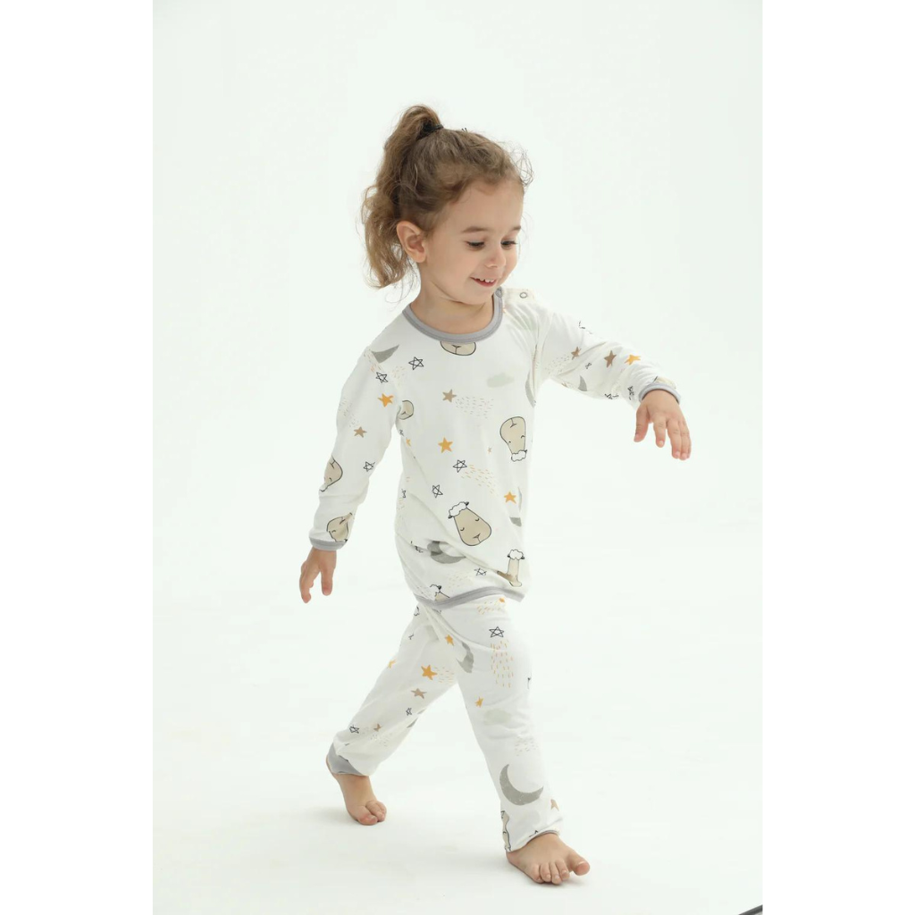 Baa Baa Sheepz Pyjamas Set Goodnight Baa Baa Kids - White