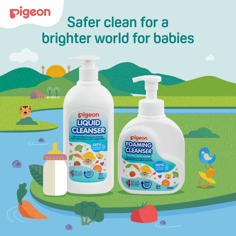 Pigeon Liquid Cleanser Bundle [700ml (Foam) + 650ml (Refill)]