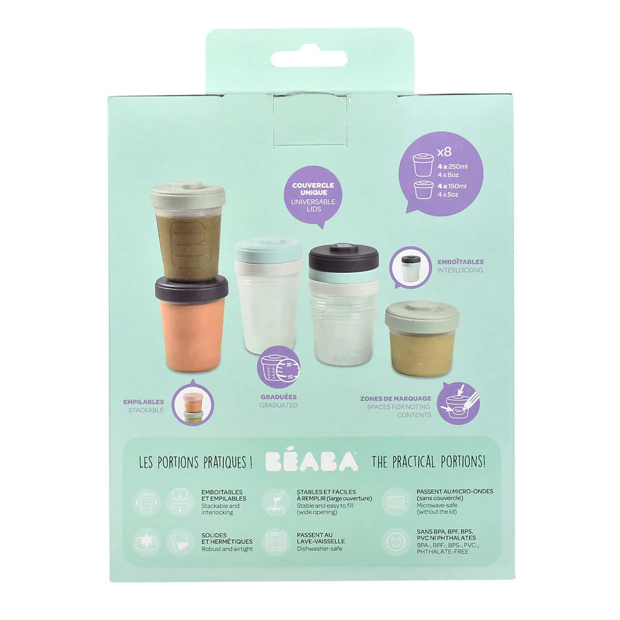 Beaba Clip Portions Food Storage Toddler Set 150ml/250ml