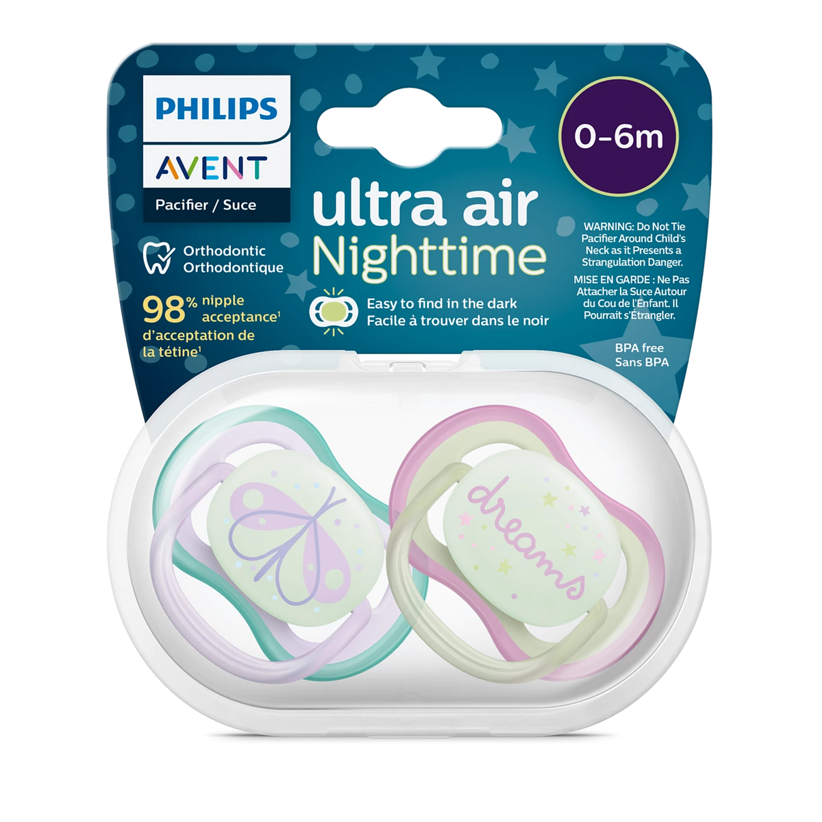 Philips Avent Ultra Air Night Time Soother