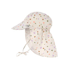 Lassig Sun Protection Flap Hat, Pebbles Milky
