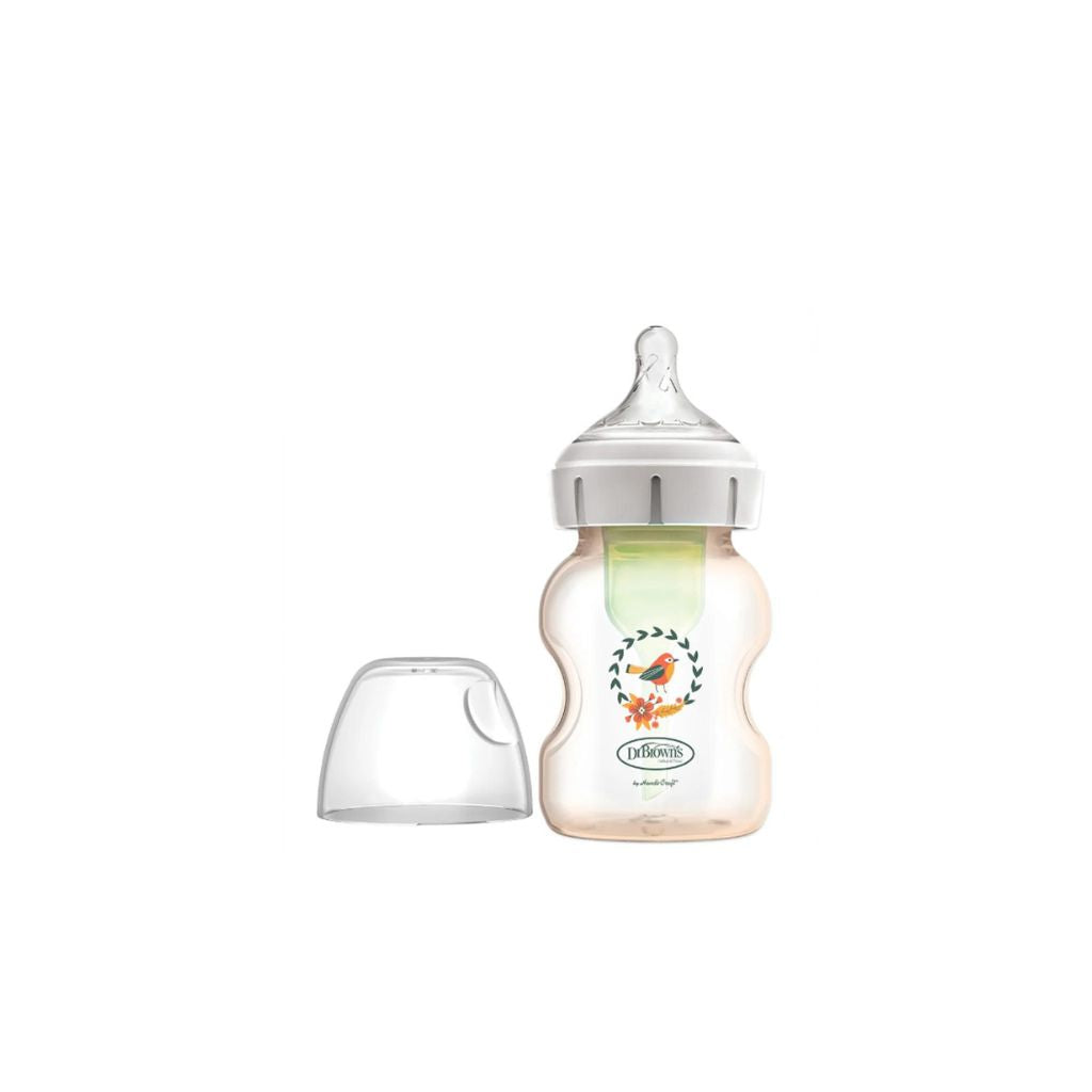 Dr Brown's Options+ PPSU Wide Neck Baby Feeding Bottle with Deco (1-pack) 5oz/150ml