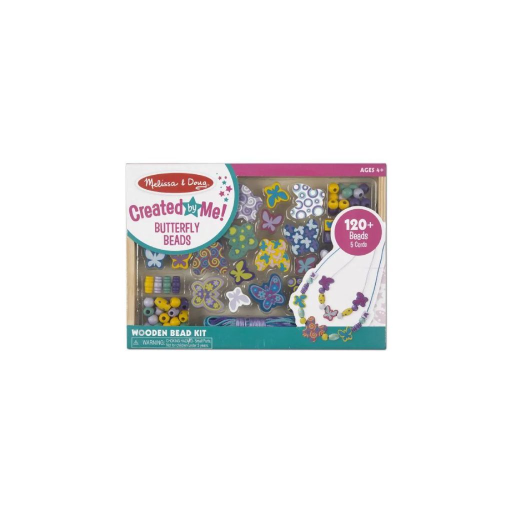 Melissa & Doug Created by Me! Butterfly Beads Wooden Bead Kit 4 years+