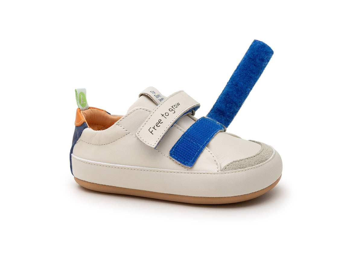 Tip Toey Joey Toddler Sneaker Bossy Play - Tapioca/Tangerine/Deep Ocean